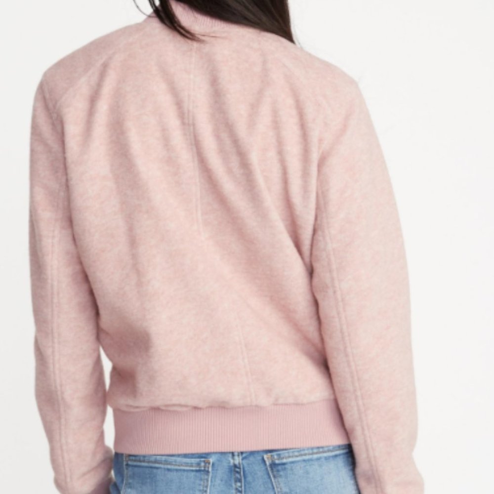 Old Navy Bomber Jacket Textured Pink Jacquard - Picture 4 of 12